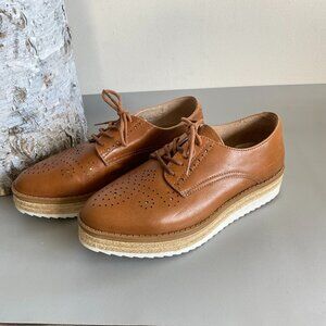 Cklass Days Leather Brogue Platform Oxfords Shoes Sz 8